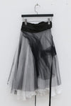 marc le bihan black and white wrap skirt 2573 E23 PMLB1